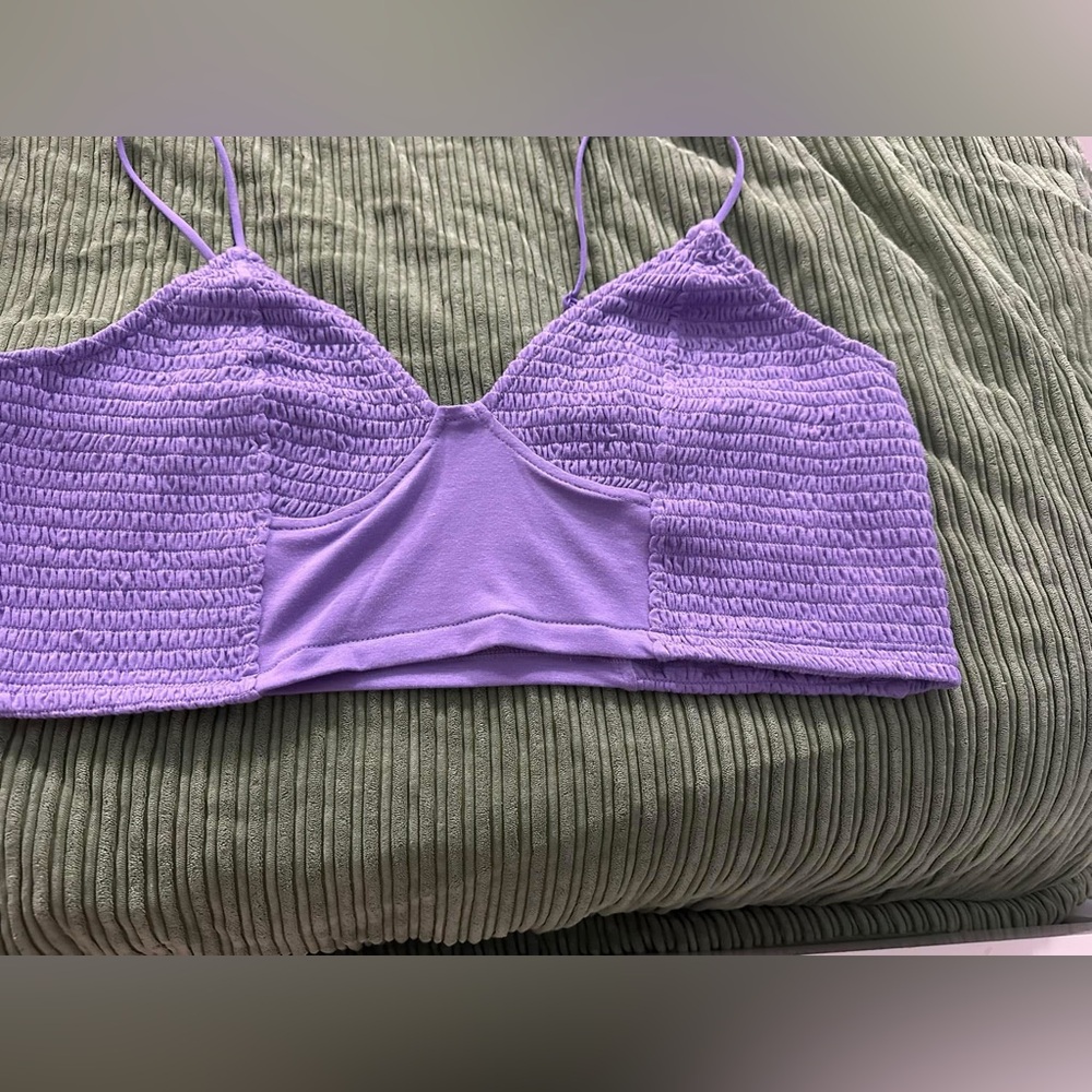 Lavender Smocked Bralette